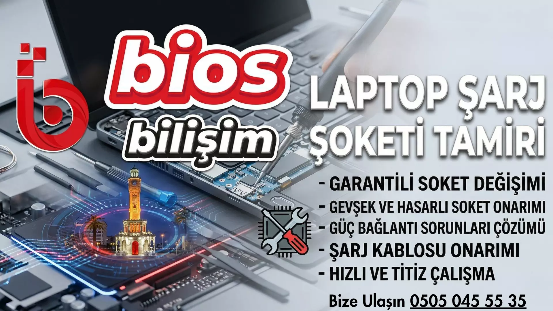 Horzum Ödemiş Laptop Şarj Soketi Tamiri